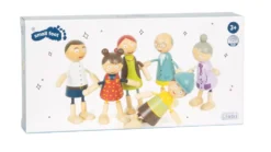 Biegepuppen-Familie aus Holz