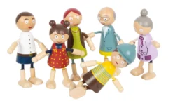Biegepuppen-Familie aus Holz