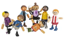 Biegepuppen-Familie mit Baby