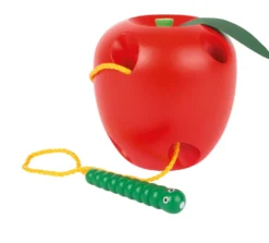 Fädelspiel Apfel und Wurm