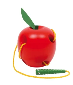 Fädelspiel Apfel und Wurm