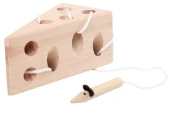 Fädelspiel Käse und Maus