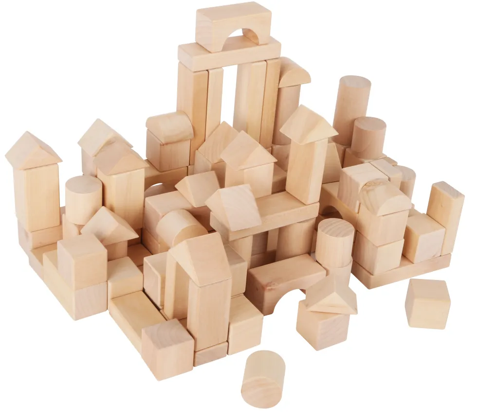 Holzbausteine Natur 100er-Pack im Beutel