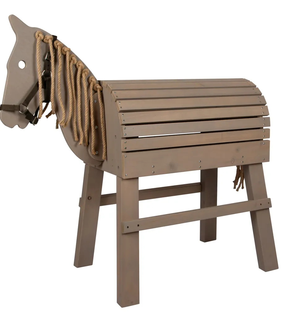 Holzpferd grau