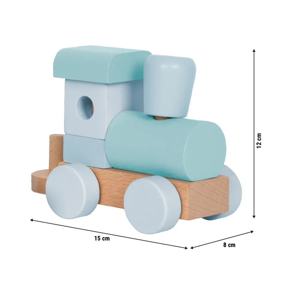 Holzzug blau