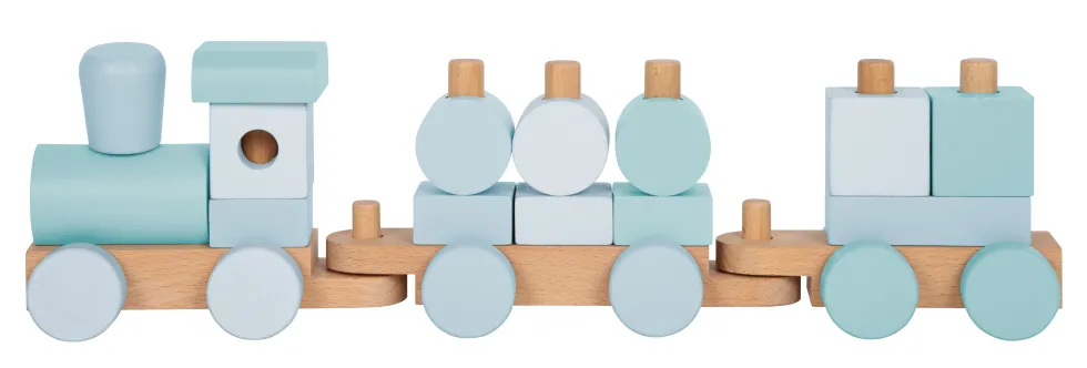 Holzzug blau