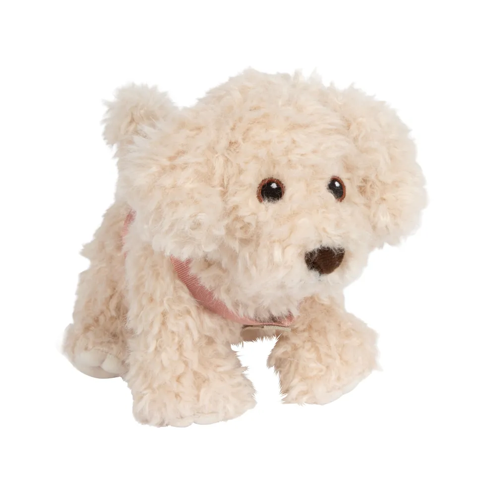 Hund mit Tasche und Pflege-Set rosa