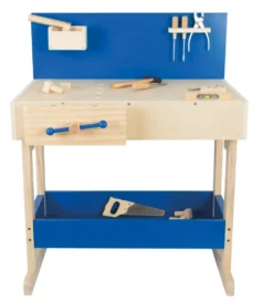 Kinderwerkbank Blau mit Zubehör