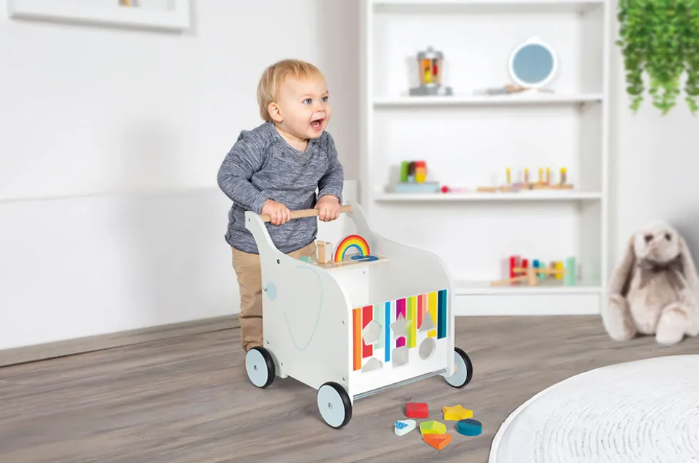 Lauflernwagen Spielzeugbox Elefant