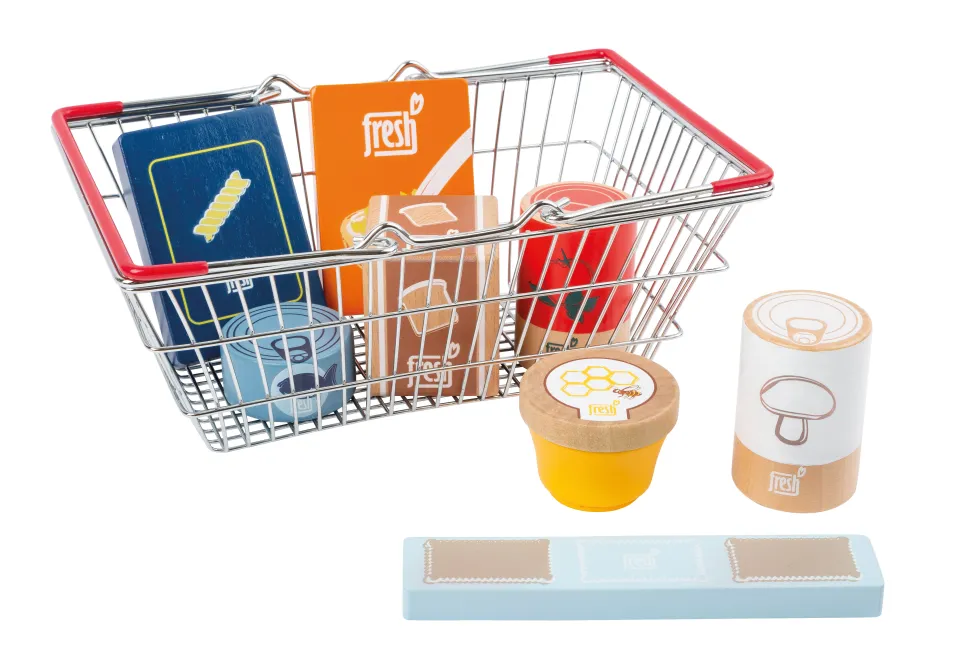 Lebensmittel-Set im Einkaufskorb „fresh“