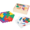Lernspiel Holzpuzzle Hexagon