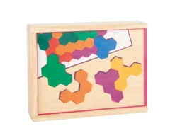 Lernspiel Holzpuzzle Hexagon