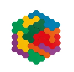 Lernspiel Holzpuzzle Hexagon