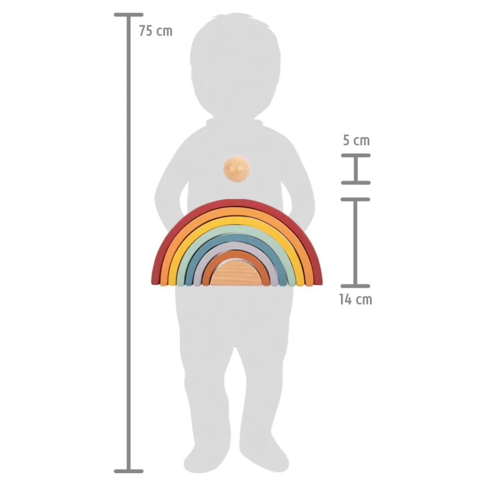 Montessori Holzbausteine Regenbogen