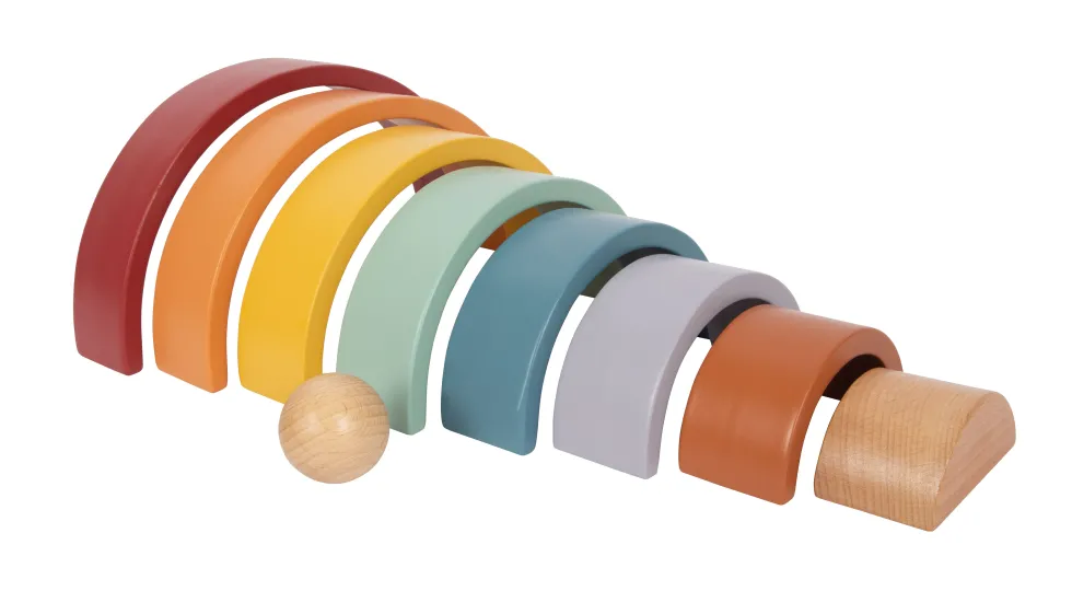 Montessori Holzbausteine Regenbogen
