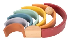Montessori Holzbausteine Regenbogen