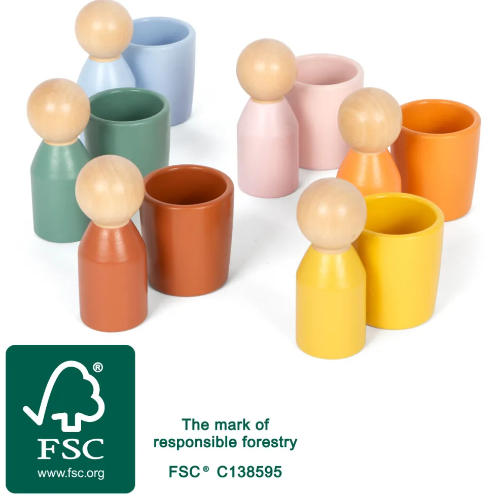 Montessori Sortierbecher mit Figuren