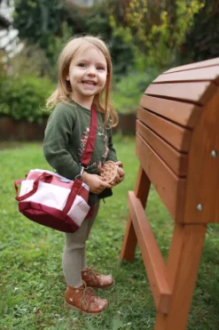 Pferdepflegeset mit Tasche rot