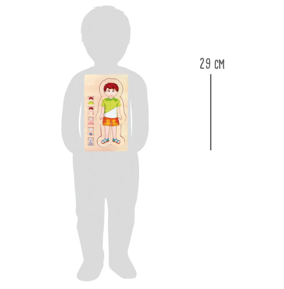 Schichtenpuzzle Anatomie Junge