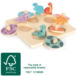Setzpuzzle und Memo „Dino“