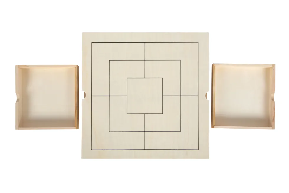 Spiele-Set Schach, Dame & Mühle