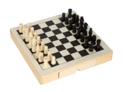 Spiele-Set Schach, Dame & Mühle