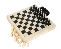 Spiele-Set Schach, Dame & Mühle