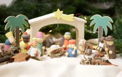 Spielset Holzkrippe Weihnachtsgeschichte