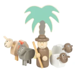 Spielset Holzkrippe Weihnachtsgeschichte
