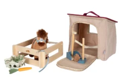 Spielset Pferd mit Stall und Zubehör in der Tasche | defekte Verpackung