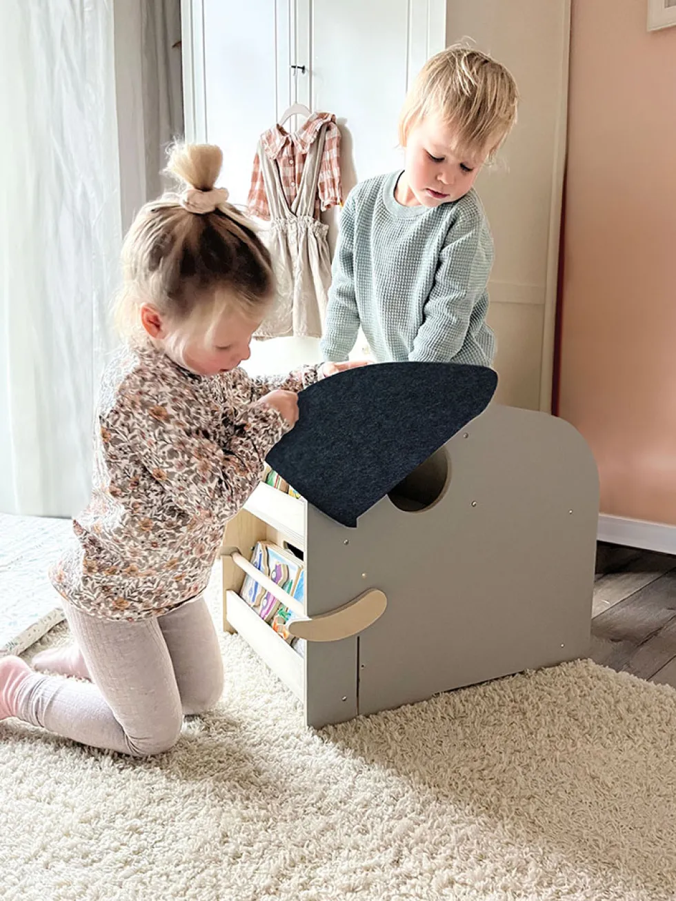 Spielzeugbox mit Sitz und Rollen Elefant „Wildlife“