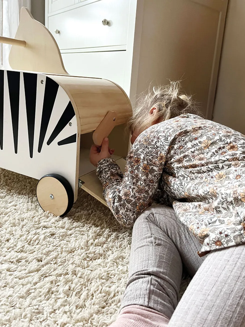 Spielzeugkiste mit Rollen Zebra „Wildlife“