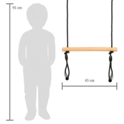 Trapezschaukel mit Turnringen „Black Line“